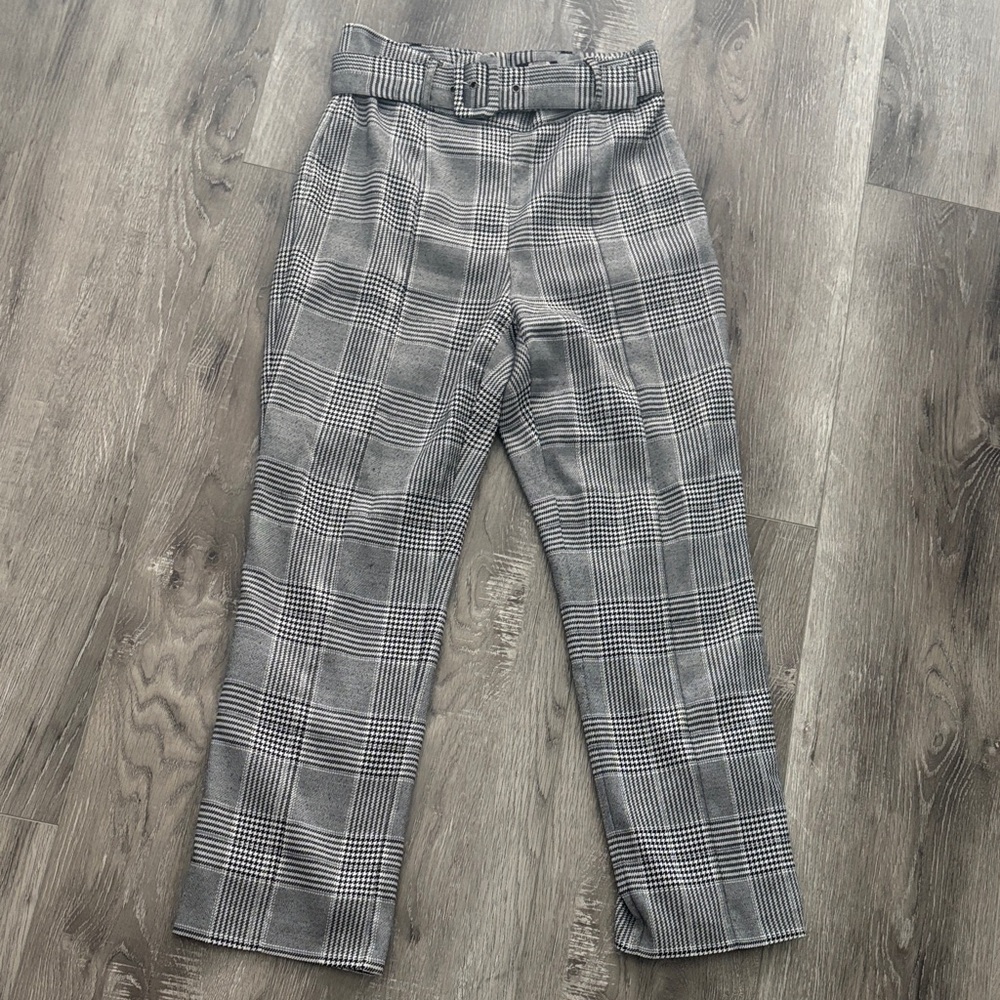 Gray Plaid Pants
